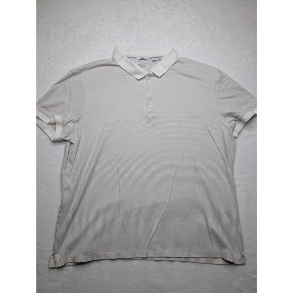 Calvin Klein Liquid Touch Mens Polo Shirt - XL Stripe - Picture 2 of 6